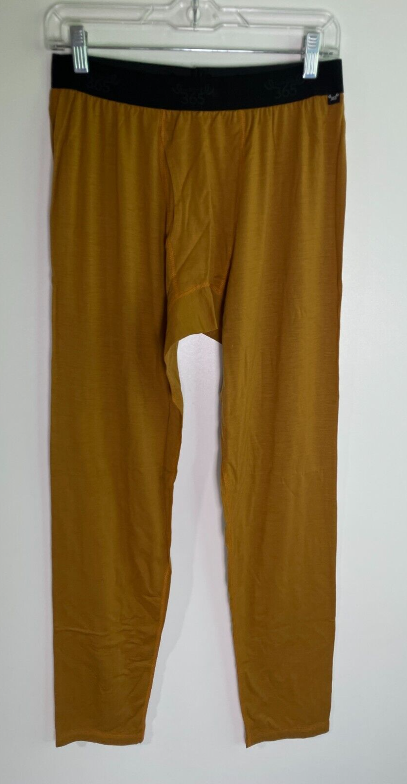 Merino 365 New Zealand Men's L Long Johns Base Layer Slim Underwear Pants Ochre