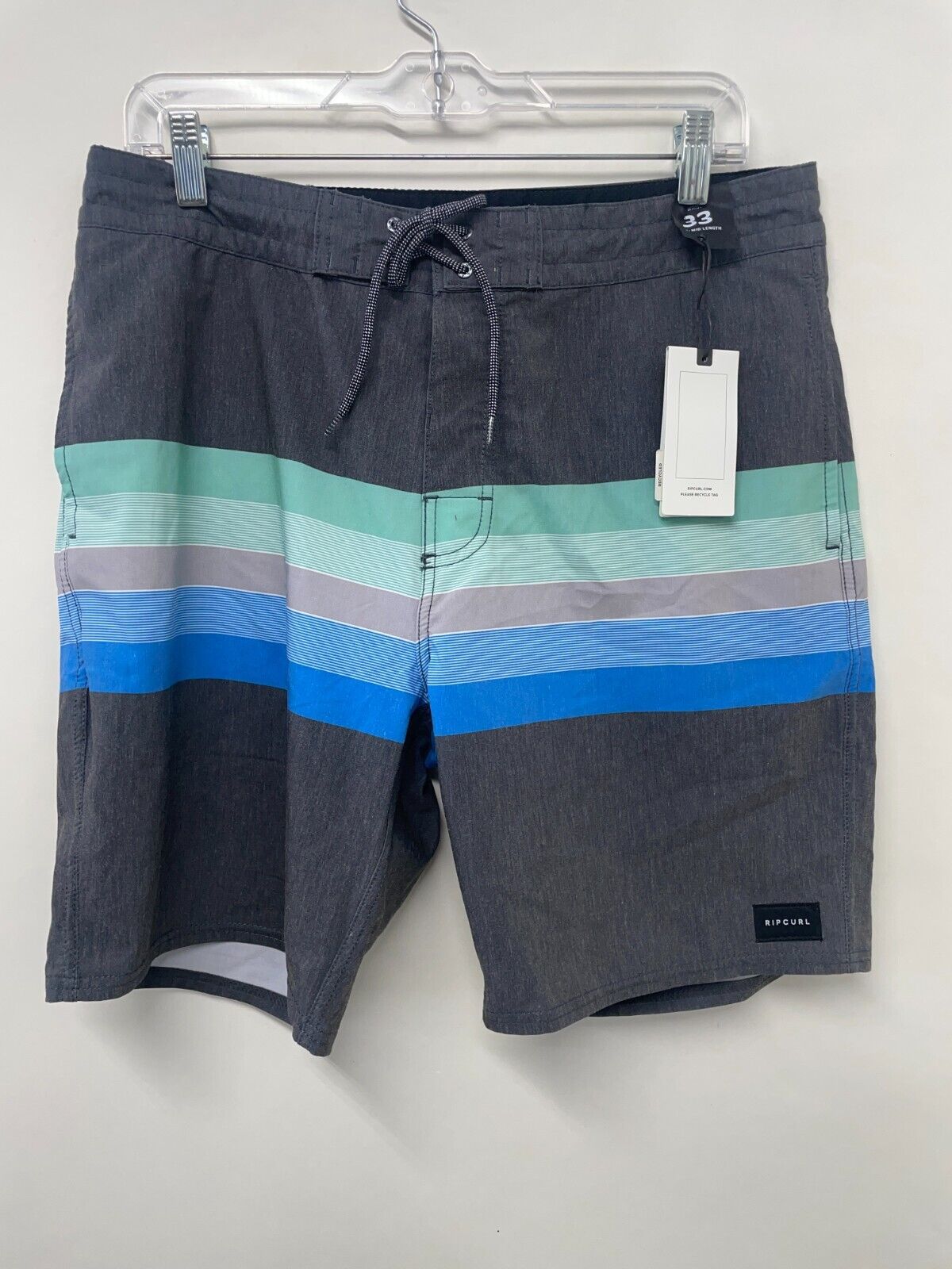 Rip Curl Mens 30 Lined Up Layday 19" Boardshorts Black Surfwear CBOTT9-0090