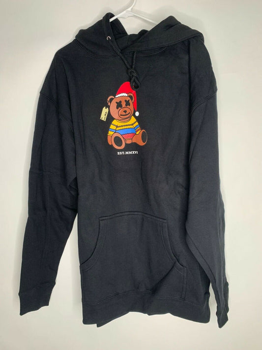 Mellogang Mens Adult XL Black Buddy Bear Hoodie Sweatshirt EDM Marshmello