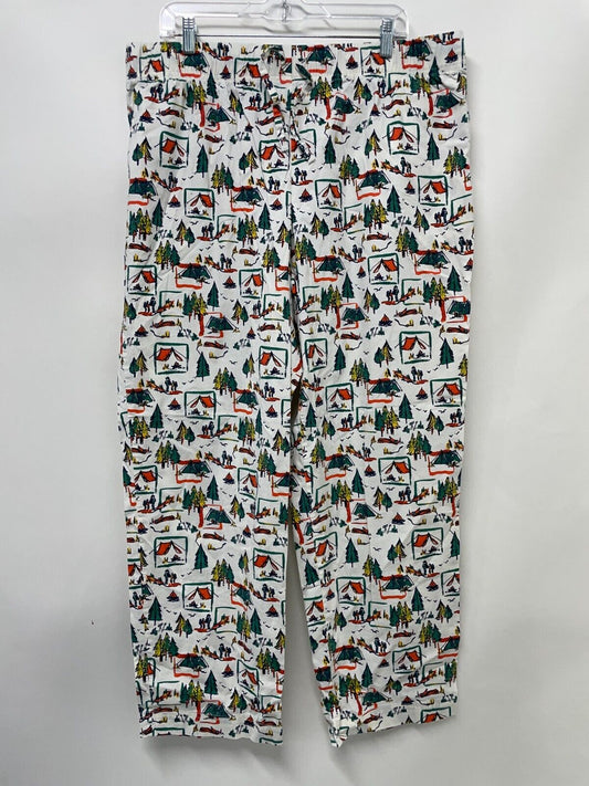 L.L. Bean Womens XL Comfort Stretch Woven Sleep Pants Sail Cloth Camp 513166 Men