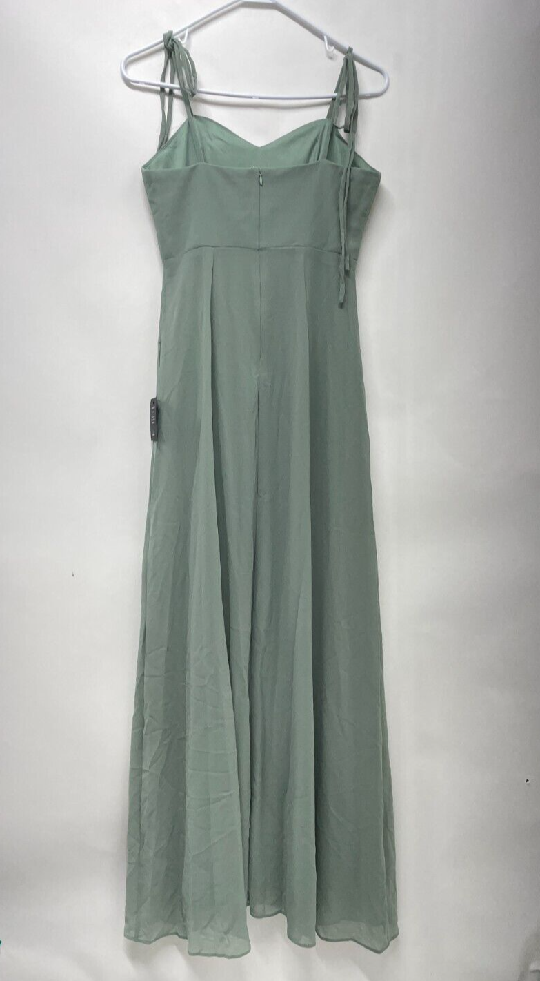 Lulus Women's XS Adoring Elegance Sleeveless V-Neck Maxi Dress Sage Brush NWT