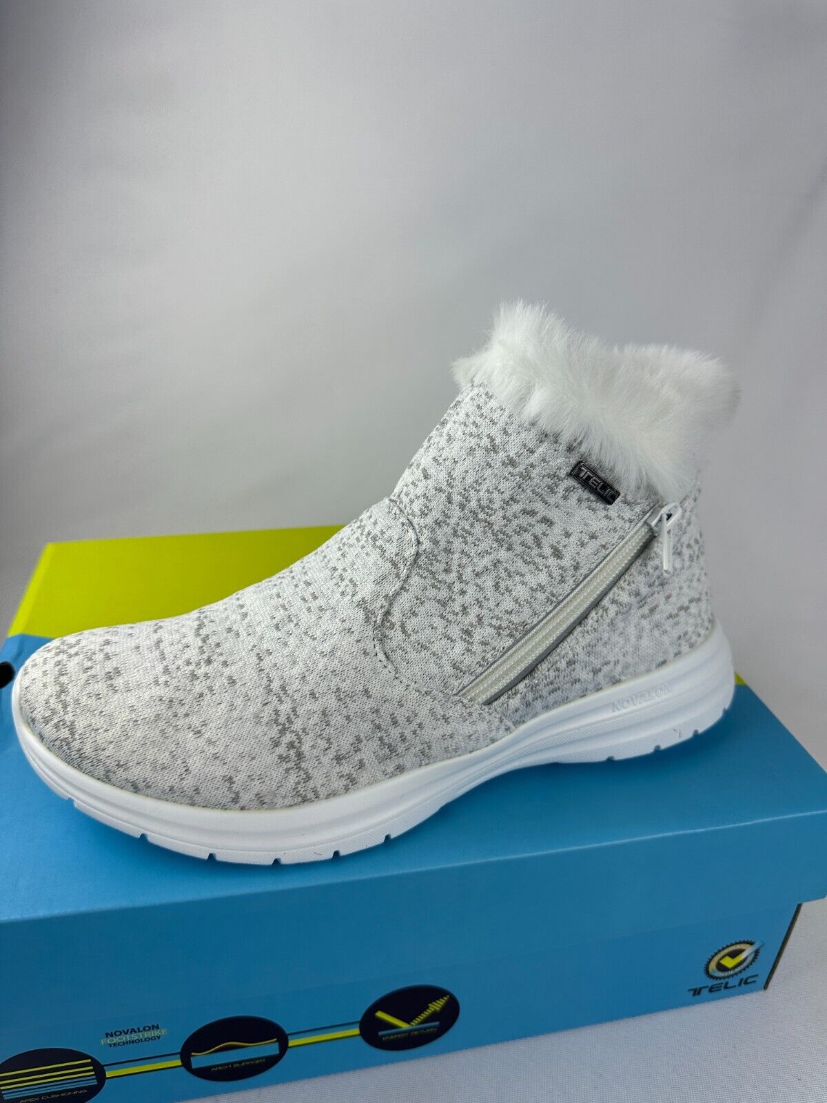 Telic Womens 10 Apres-Ski Snow Drift Comfort Recovery Boot Faux Fur 510-02-W10