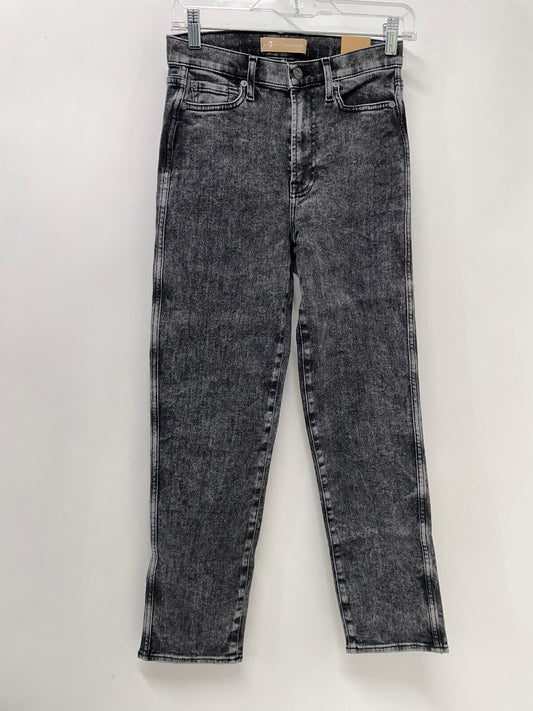 7 for all Mankind Womens 25 Luxe Vintage High-Waist Cropped Straight Jeans Felix