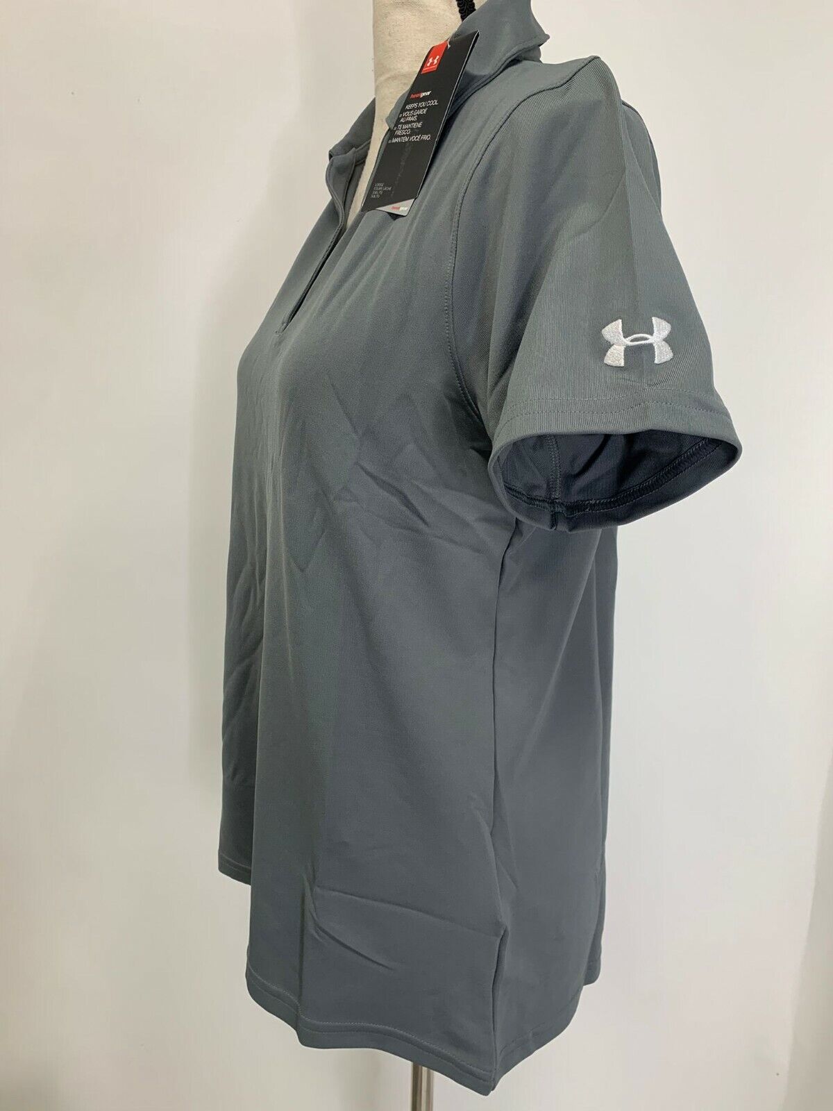 Under Armour Womens Heatgear Loose Performance Polo Shirt Golf Tennis NWT
