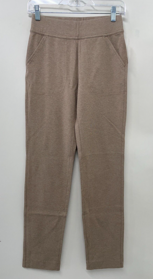 Duluth Trading Co Womens XS NoGA Naturale Cotton Slim Leg Pants Beige 20936