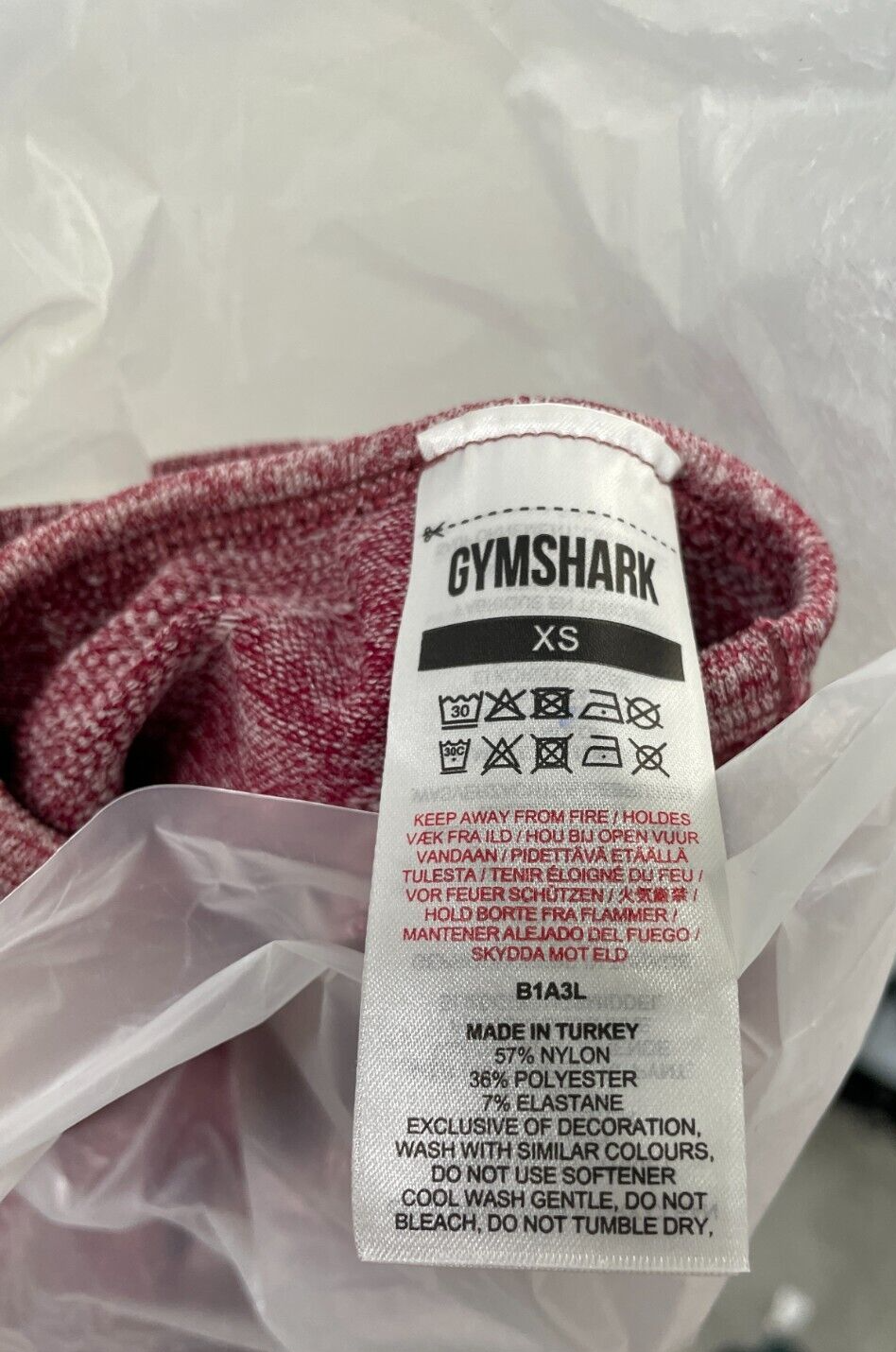 Gymshark Women's XS Flex Sports Long Sleeve Crop Top Burgundy Marl Cut – B  Squared Liquidation