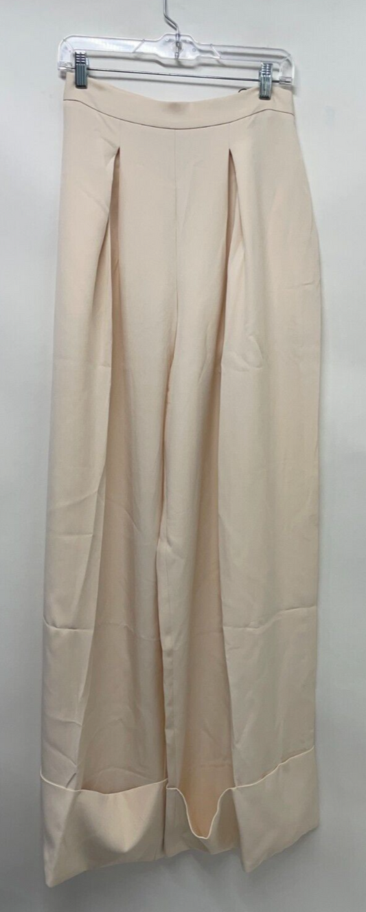 Asos Luxe Womens 8 Tall Tailored Co-ord Wide Leg Trouser Pants Cream 126749088