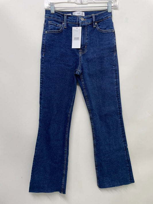 Mango MNG Women 2 Sienna High Waist Bootcut Jeans Blue Dark Wash Denim 37093830