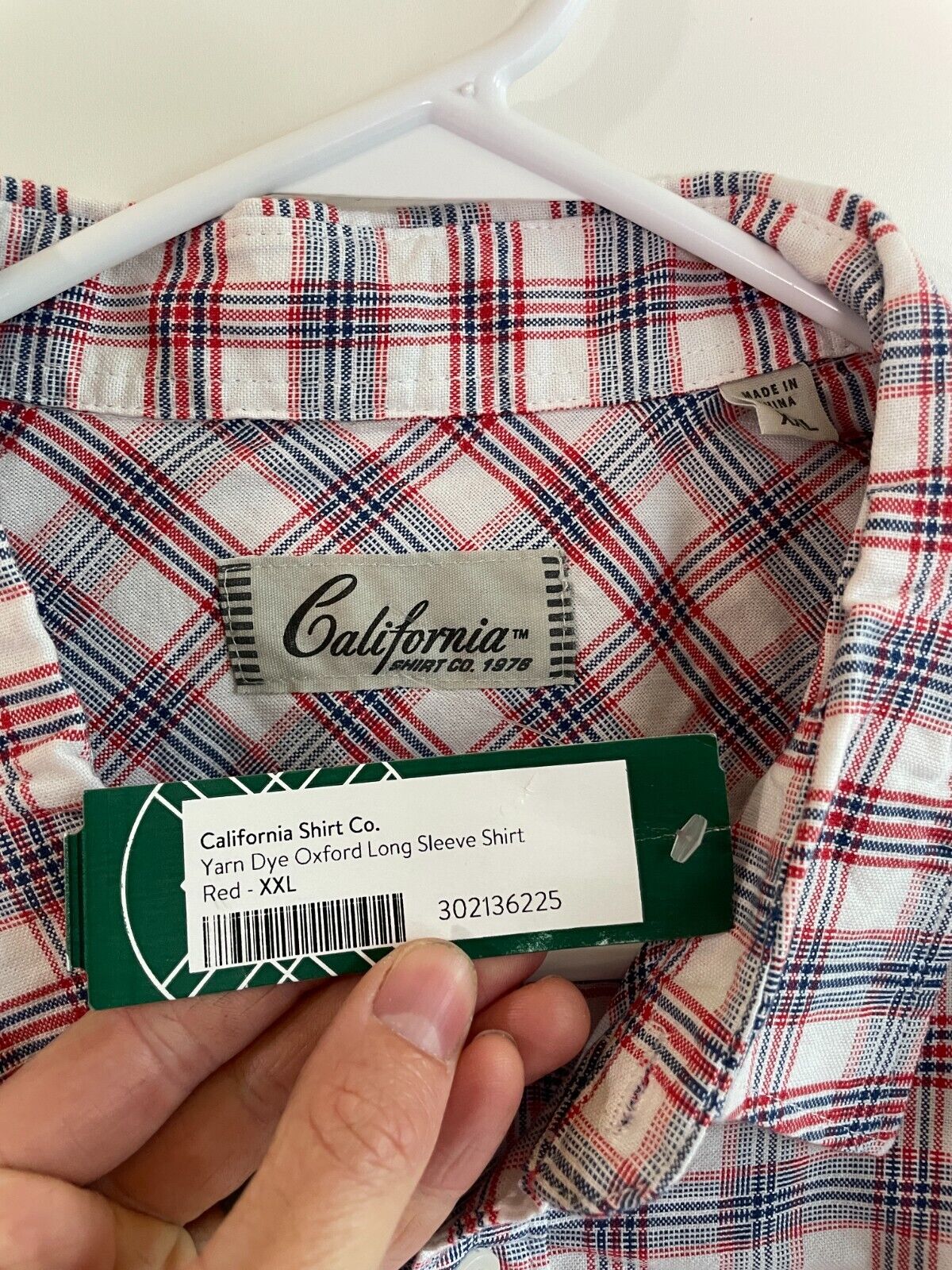 California Shirt Co Men XXL Yarn Dye Oxford Long Sleeve Plaid Button Stitchfix