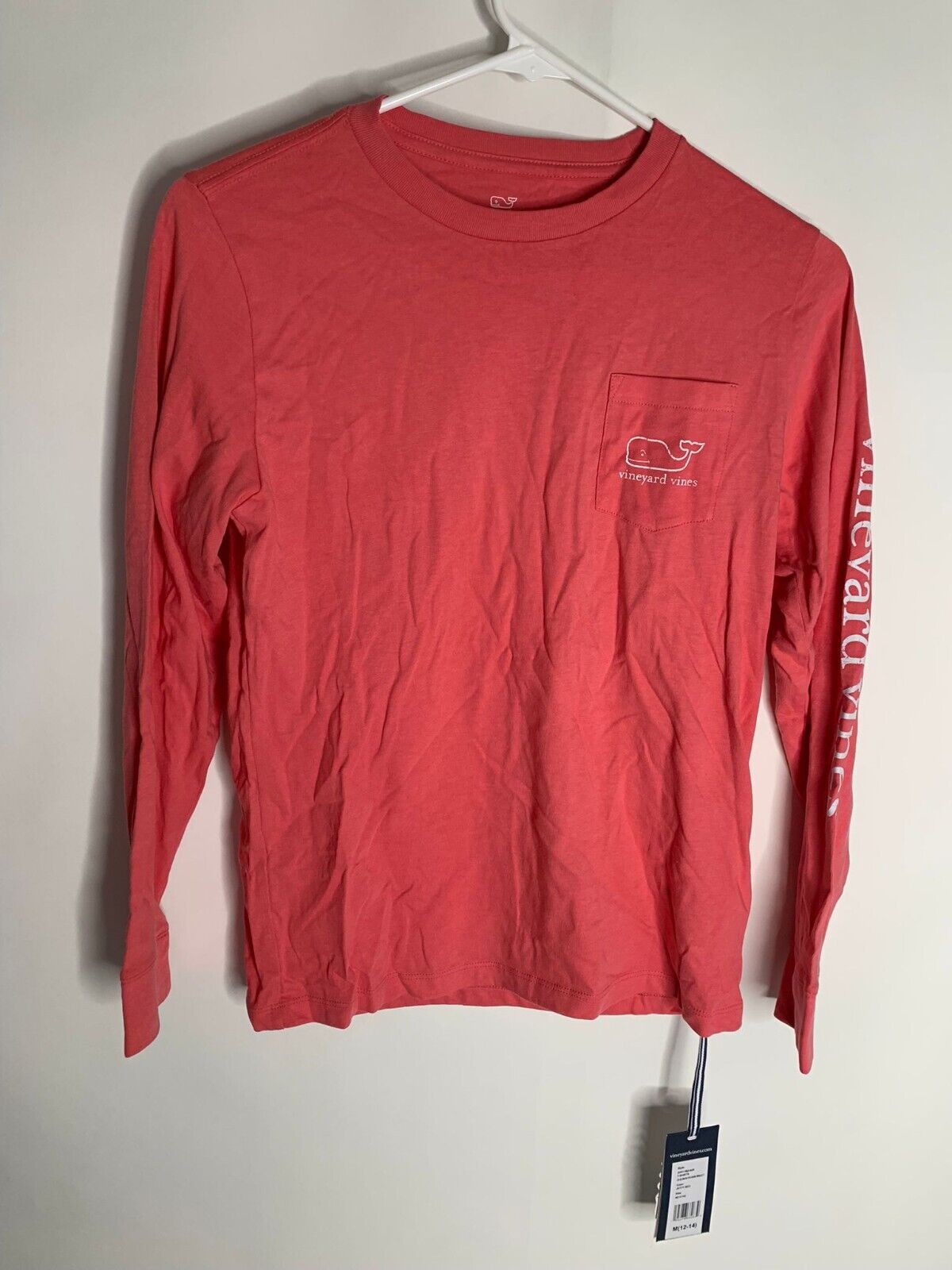 Vineyard Vines Boys M 12-14 Jetty Red Glow in the Dark Whale T Shirt