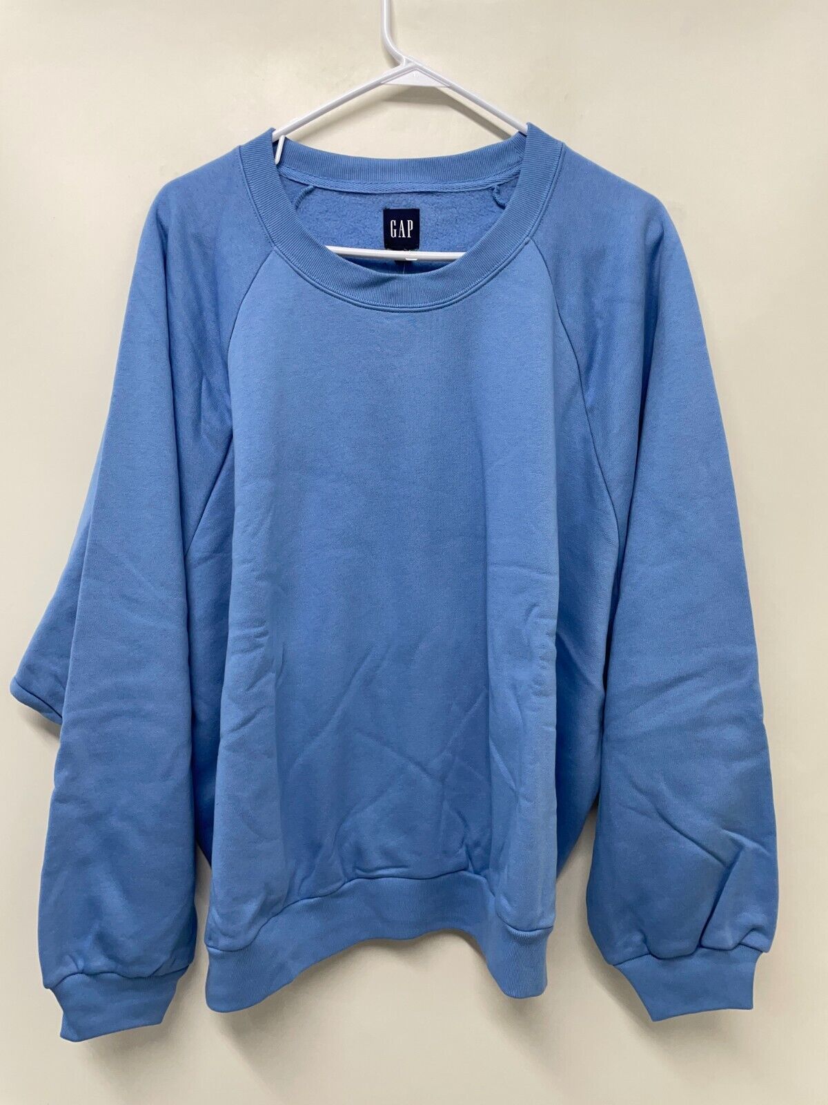 Gap Womens XXL Vintage Soft Raglan Sweatshirt Buxton Blue Crew Neck 765585