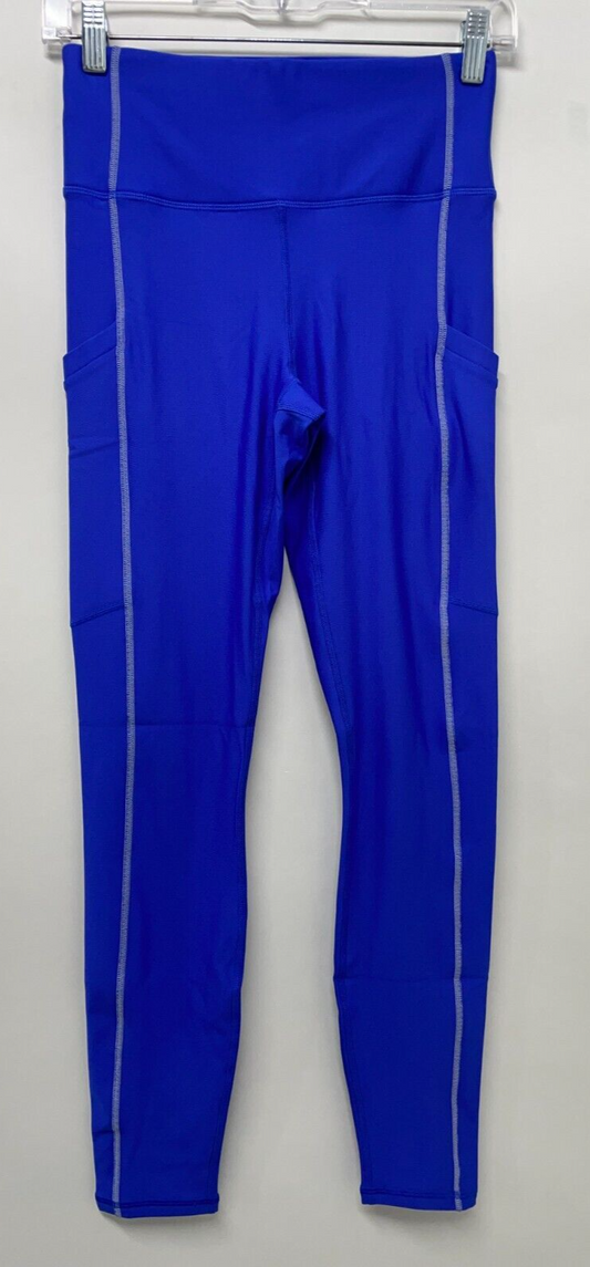 Fabletics Womens S Therma-Flex High-Waisted Pocket Leggings Blue LG2045796-5385