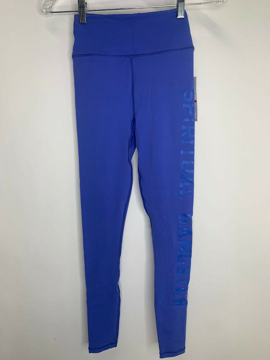 Spiritual Gangster Womens XS Blue High Waist Varsity Essential Legging Yoga Pant