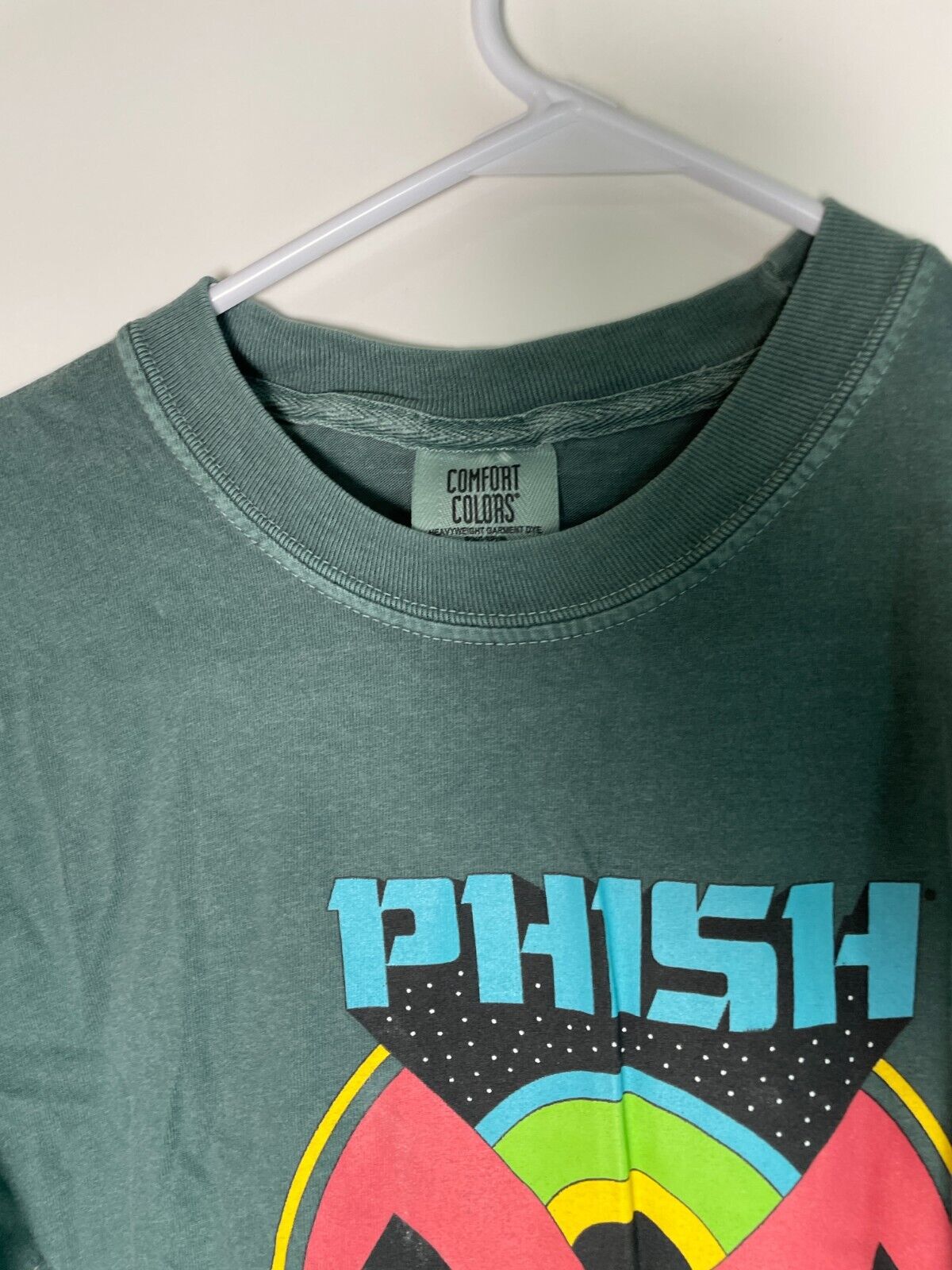 Comfort Colors Men's M Phish 2023 Tour T-Shirt Green Crew Neck Short Sleeve