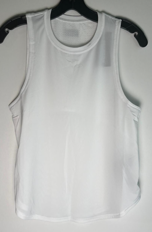 Peloton Womens XS Distance Double Layer Mesh Back Tank Top White WT00502