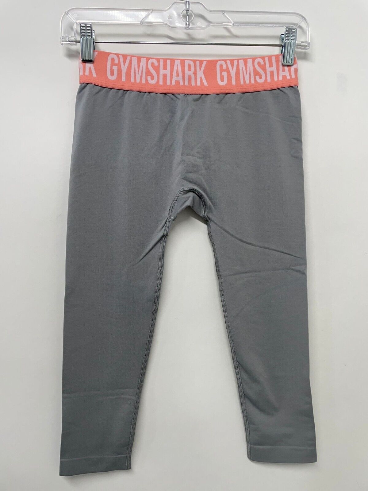Gymshark Womens S Fit Seamless Cropped Legging Banded Gym Athletic Smoky Gray
