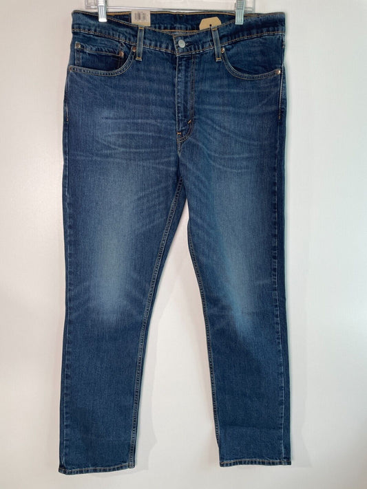 Levi Strauss 511 Mens 36x32 Slim Fit Jeans Throttle Blue Dark Wash Denim Pant