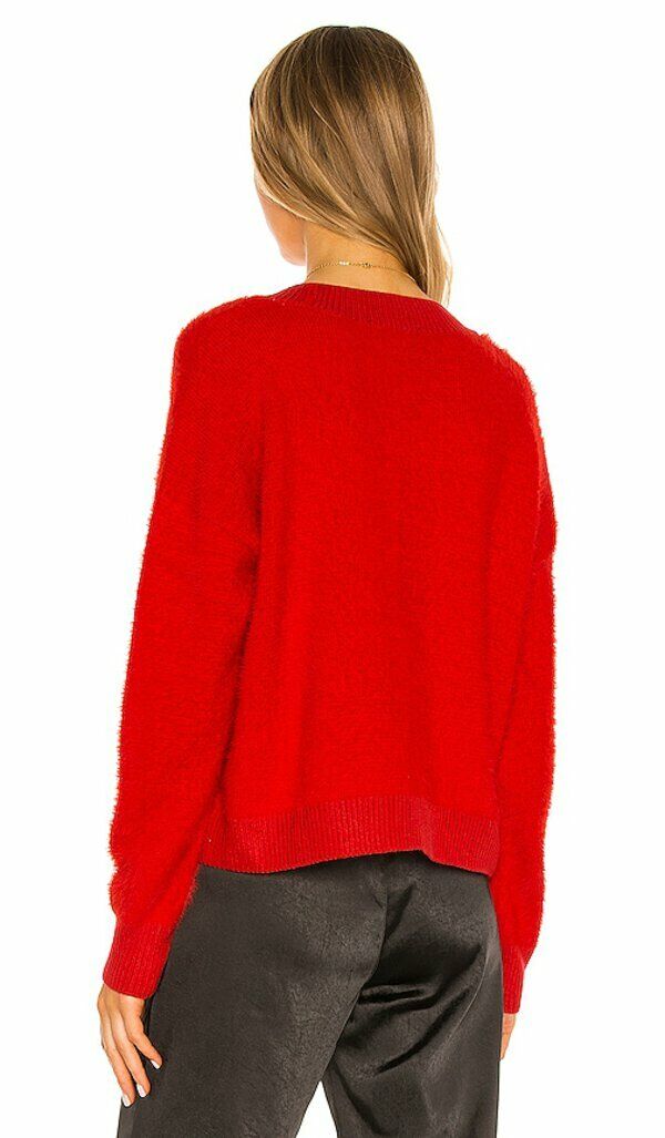 Sanctuary Womens Plus Size Red Supersoft Crop Cardigan Sweater Eyelash Cozy