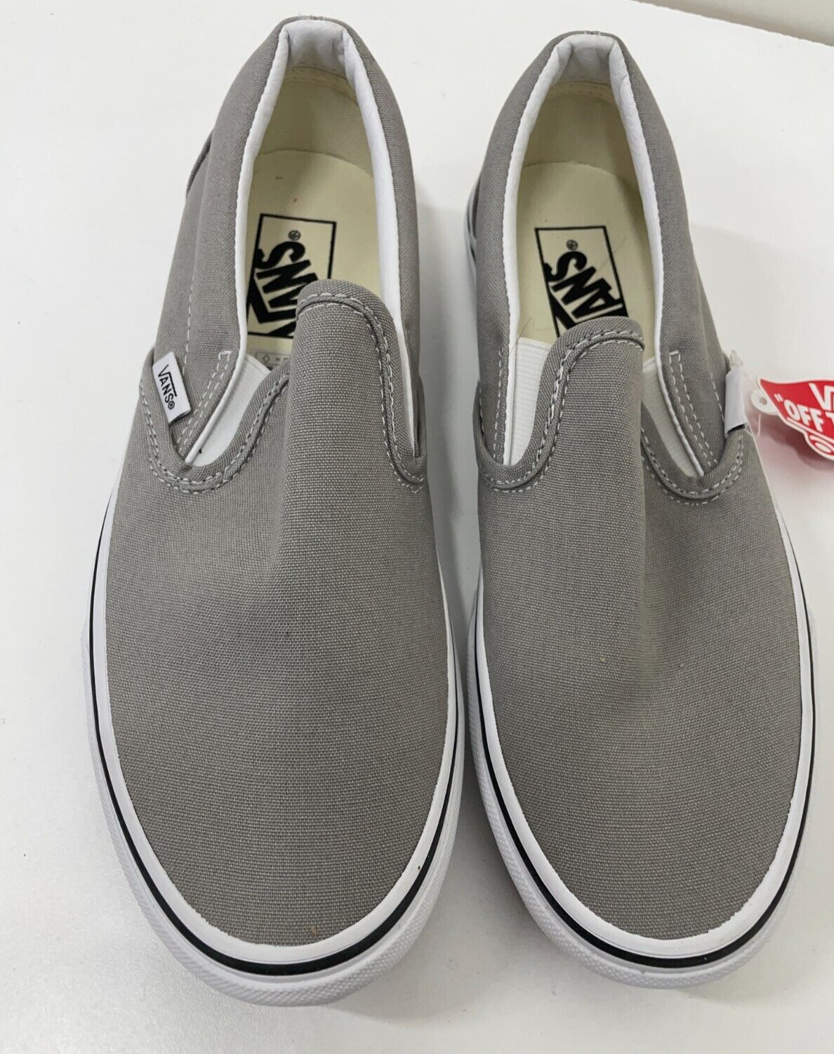 Vans Men's 6.5 Classic Slip-On Shoe Drizzle/True White Unisex Low Profile 508731