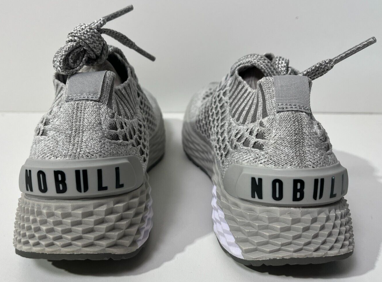 NoBull Size M6/W7.5 Allday Diamond Knit Running Shoes Dark Gray DKRLTGRY6