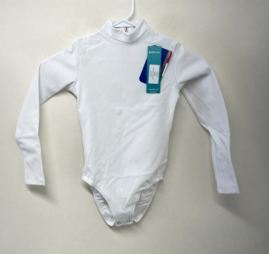 IceDress Girls S Thermal Body White Figure Skating Bodysuit Leotard Long Sleeve