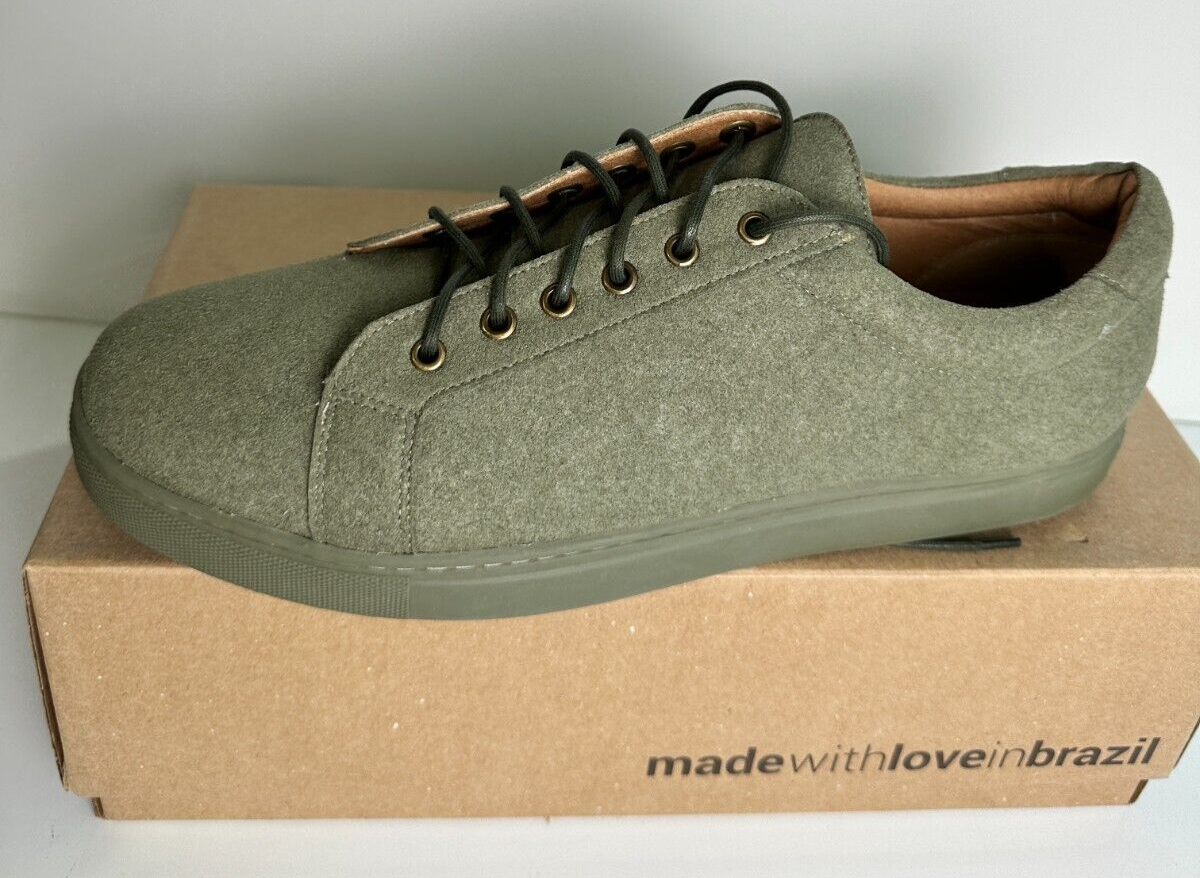 Ahimsa Men's 13 772 Vegan Suede Lifestyle Casual Sneaker Olive Green A26140A-16