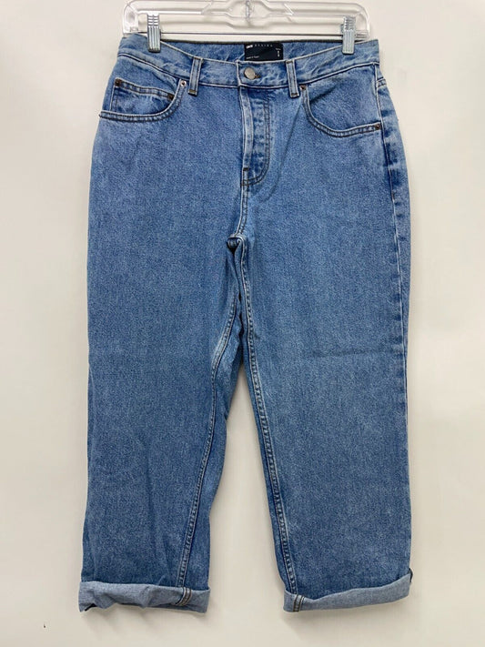 Asos Womens 30 Petite 90s Mid Rise Straight Leg Jeans Vintage Lightwash Blue