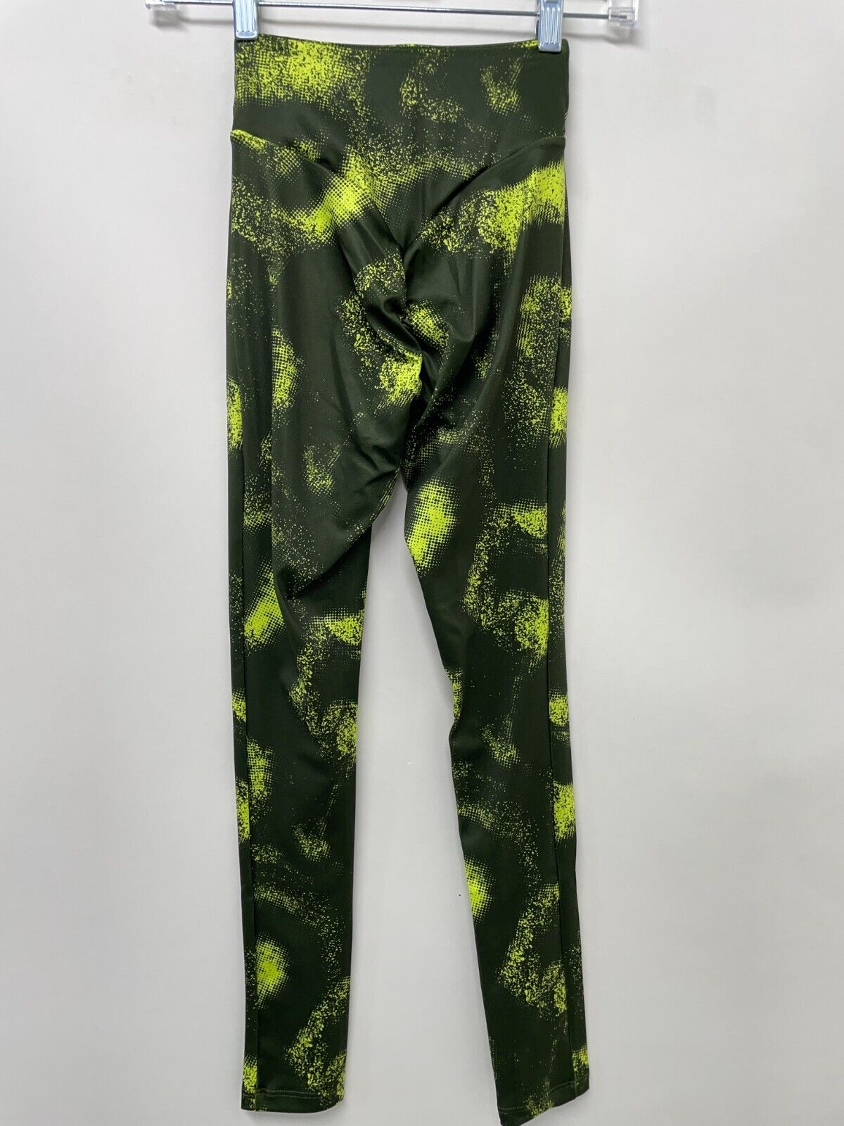 Gymshark Womens XS Power Regular Leggings High-Waisted Moss Olive Print B4A6Q