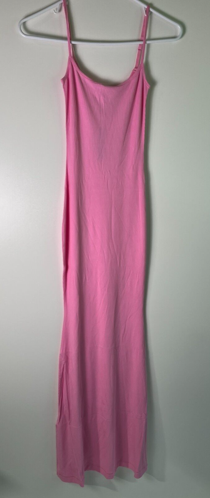 SKIMS Women's S Soft Lounge Long Slip Maxi Dress Cotton Candy Pink AP-DRS-0596