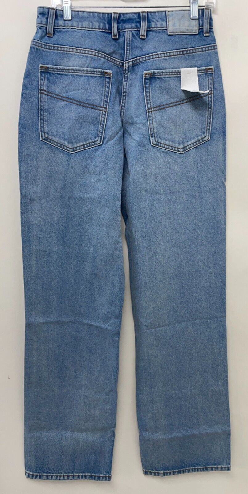 COLLUSION Womens 28x36 Mid-Rise x014 90s Baggy Dad Jeans Mid Blue 101909088