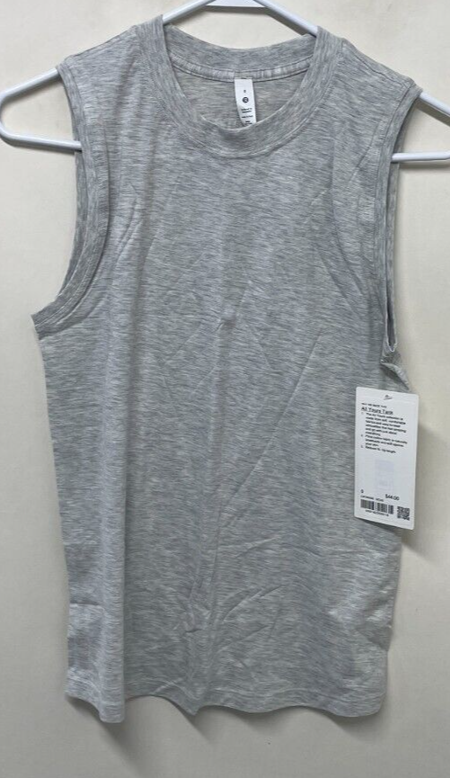 Lululemon Womens 0 All Yours Tank Top Heathered Gray Relaxed Fit LW1DSOS HCUG