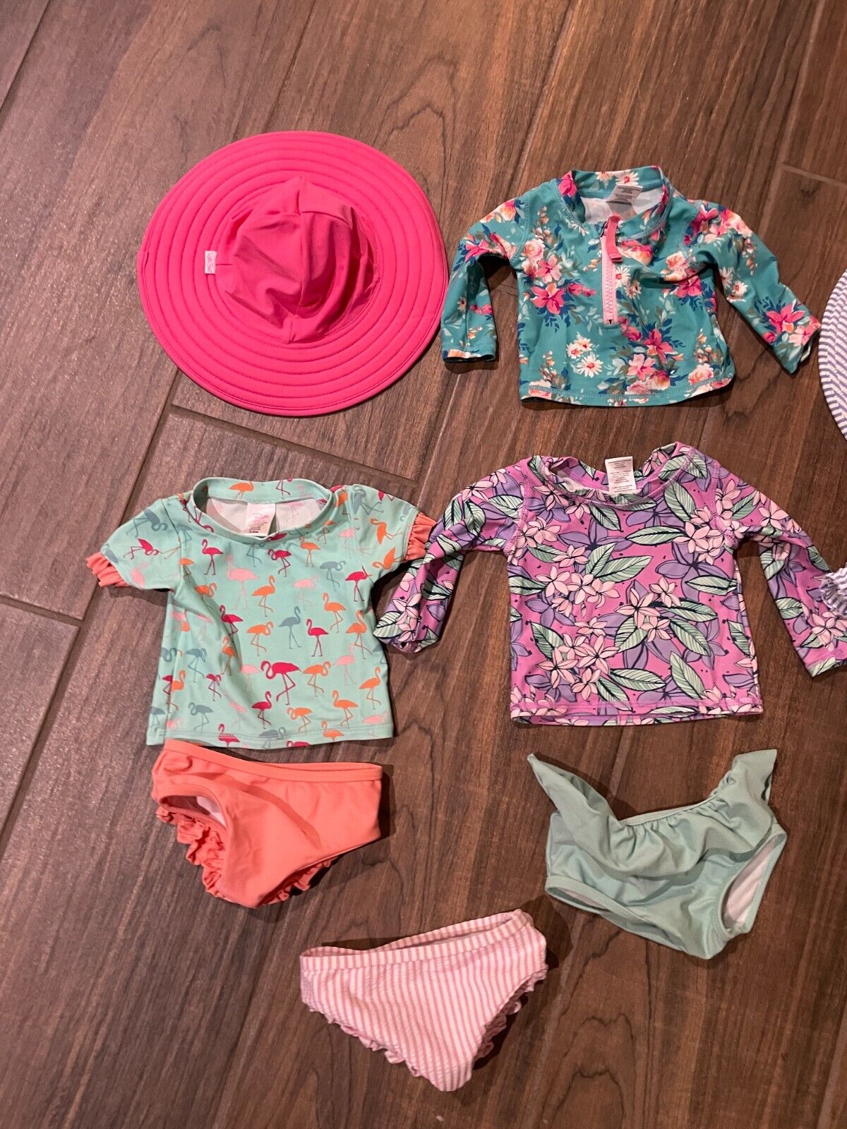 Mixed Lot Ruffle Butts 0-12M Toddler Swimwear Striped Floral Summer Outfits