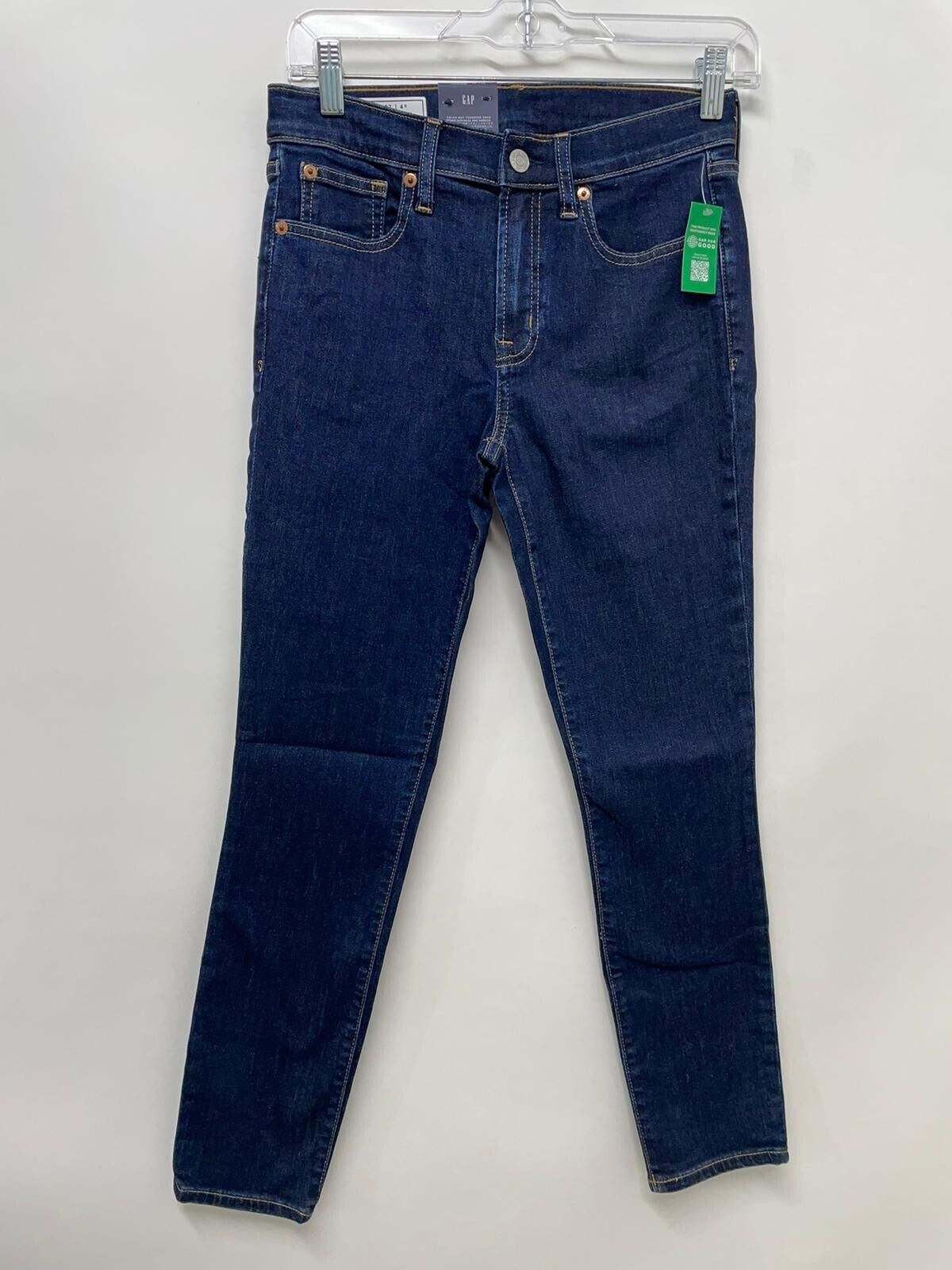 Gap Womens 27S 4P Mid Rise True Skinny Jeans With Washwell Rinses Dark Wash