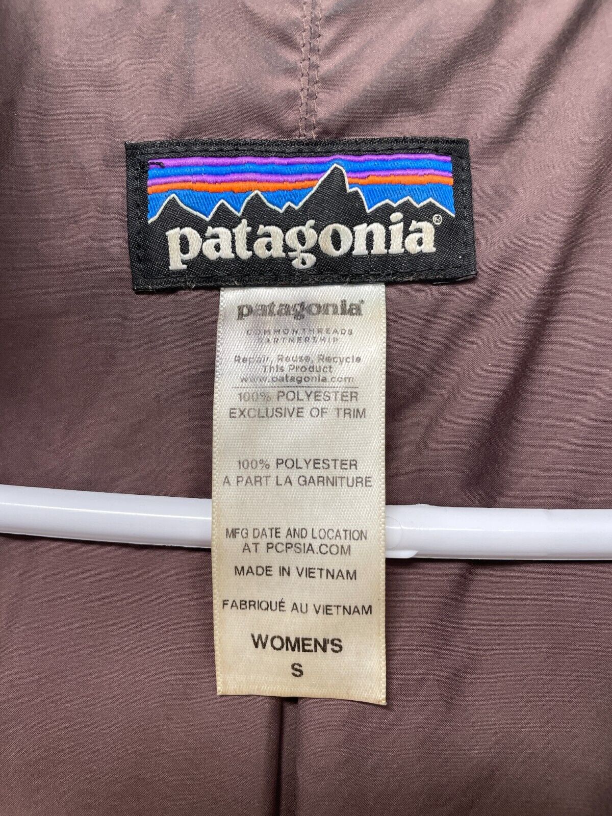 Patagonia Womens S Retro-X Fleece Jacket Brown Hooded Full Zip 23065 Deep Pile