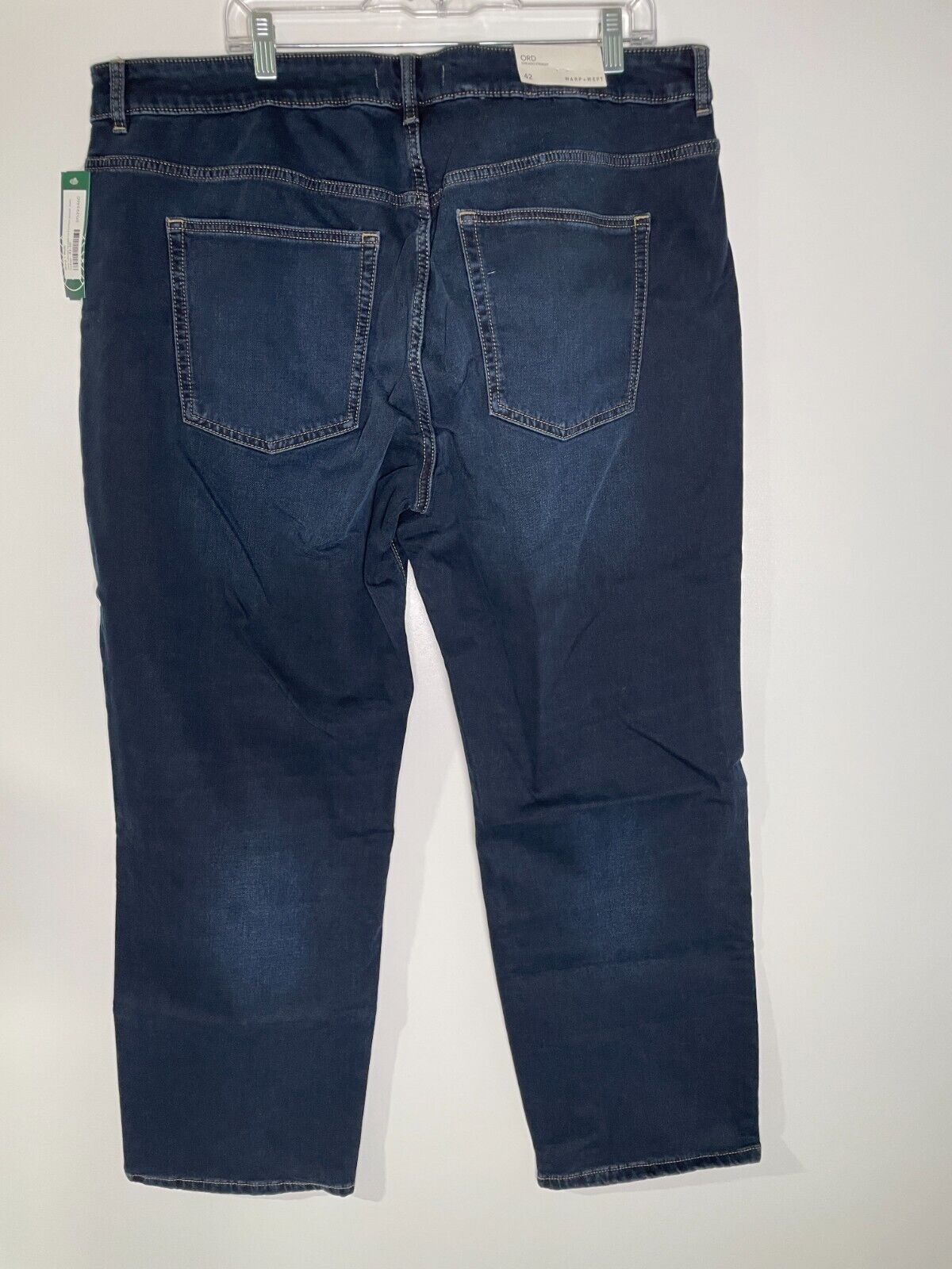 Warp + Weft Mens 42x30 ORD Chicago Straight Fit Comfort Stretch Jeans Indigo