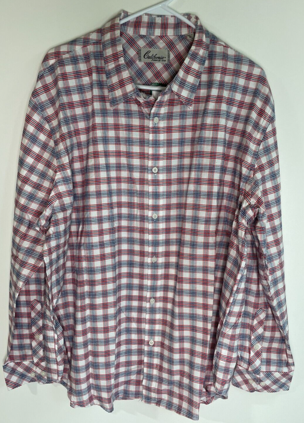 California Shirt Co Men XXL Yarn Dye Oxford Long Sleeve Plaid Button Stitchfix