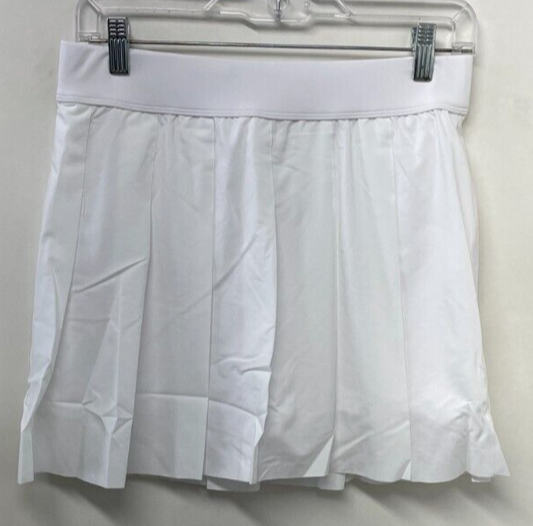 Fabletics Womens M Pleated Skirt With Built-In Skort Golf Tennis Classic White