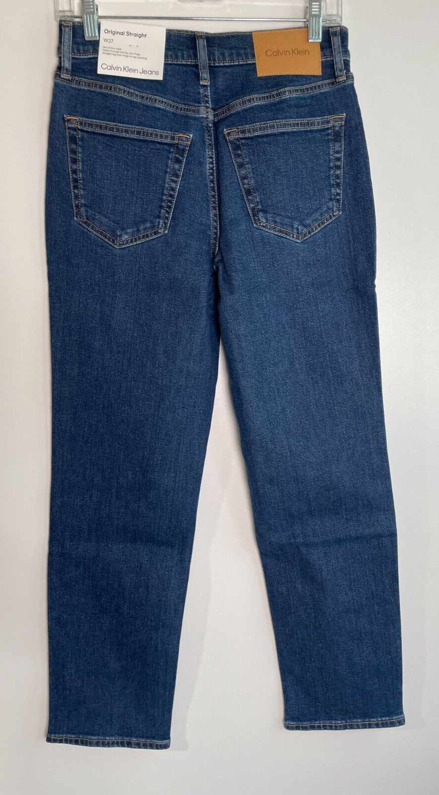 Calvin Klein Womens 27R Original Straight Fit Jeans Pacifico Blue 15567210