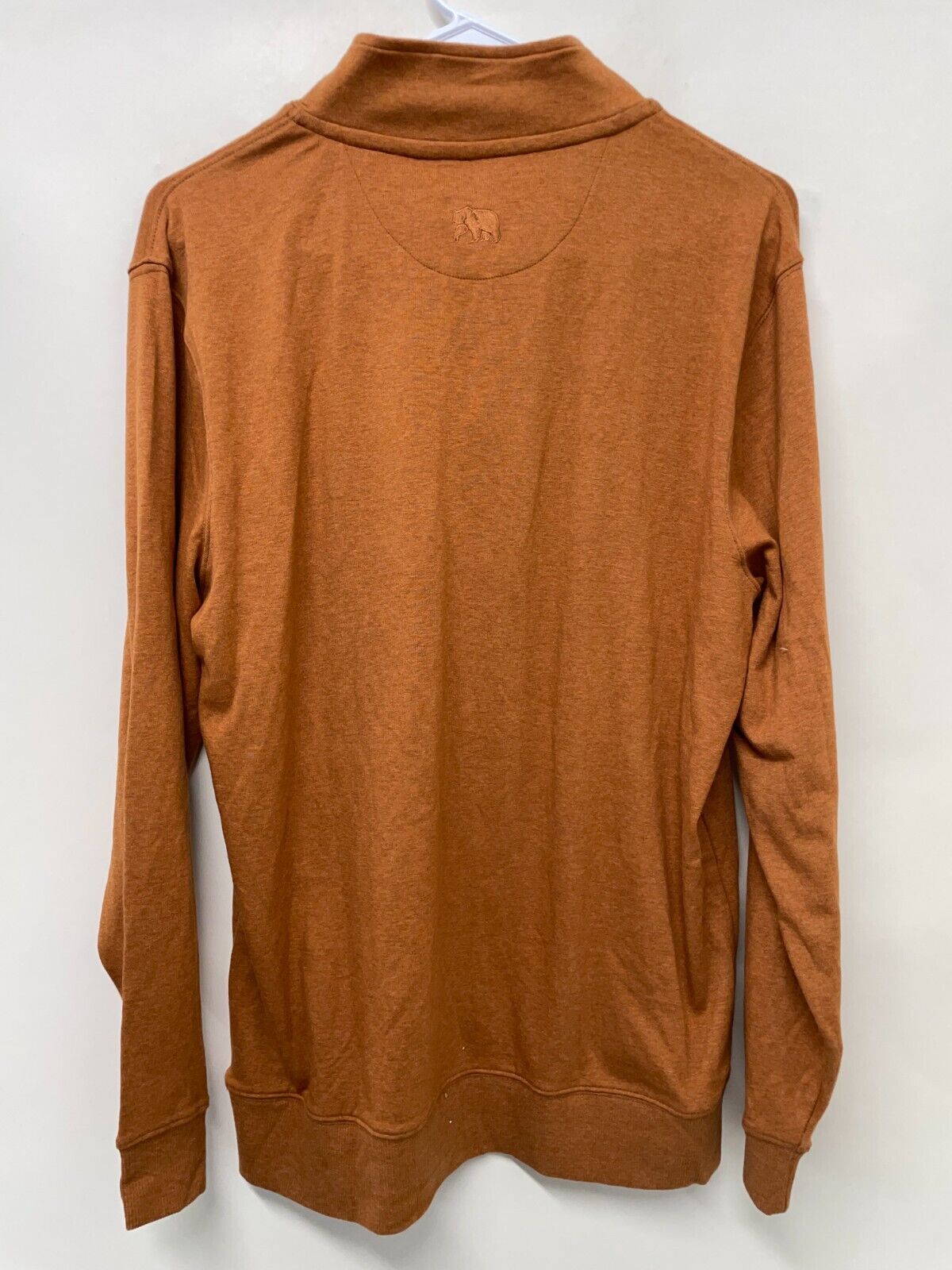 The Normal Brand Mens L Puremeso Weekend Quarter Zip Pullover Sweatshirt Orange