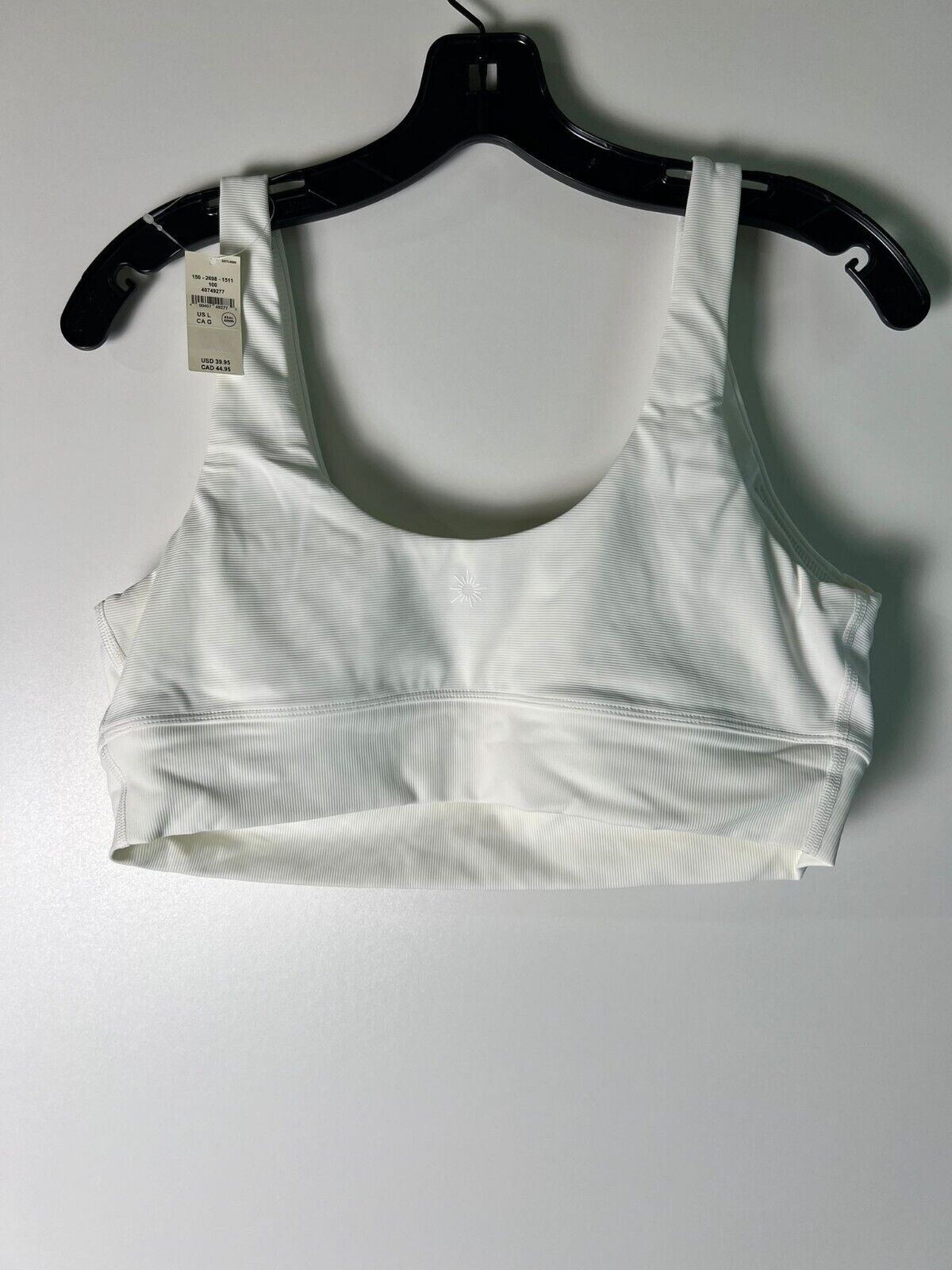 Aerie Womens L OFFLINE Real Me Low Key Longline Sports Bra White