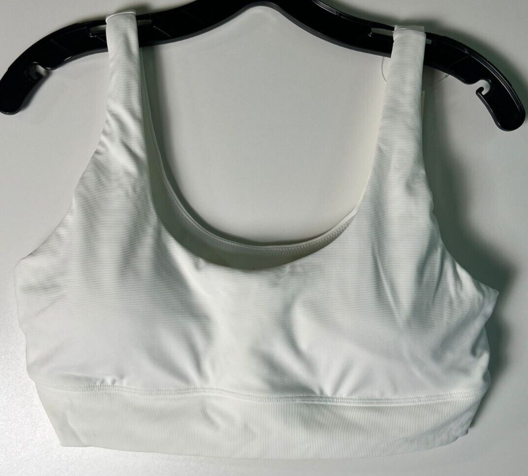 Aerie Womens L OFFLINE Real Me Low Key Longline Sports Bra White