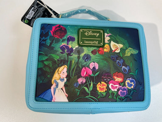 Loungefly Disney Alice in Wonderland Classic Movie Lunch Box Bag Blue WDTB2788