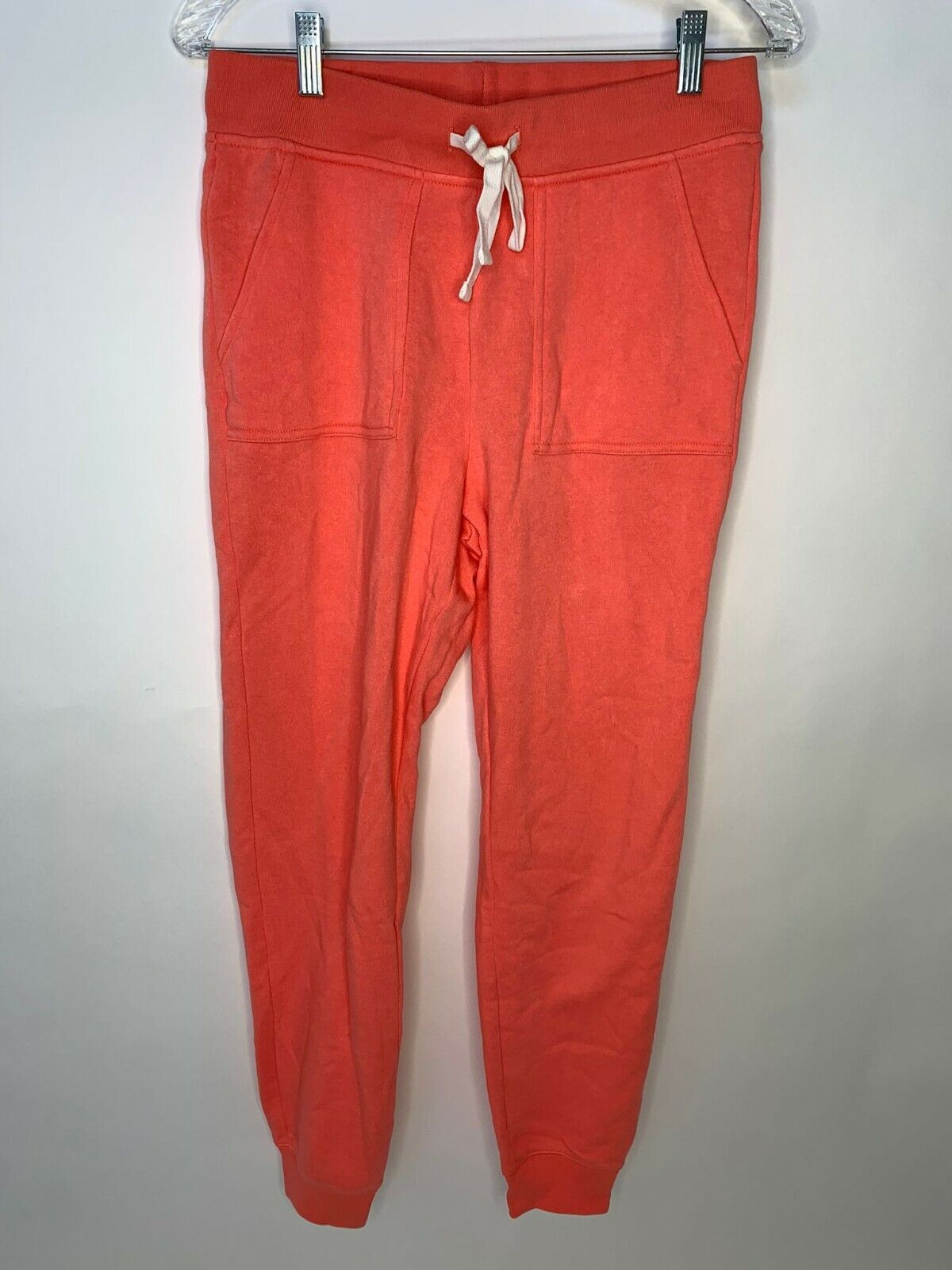 J Crew Womens S Jogger Pant Sweatpants in Cloudspun Fleece Peach Neon Rose