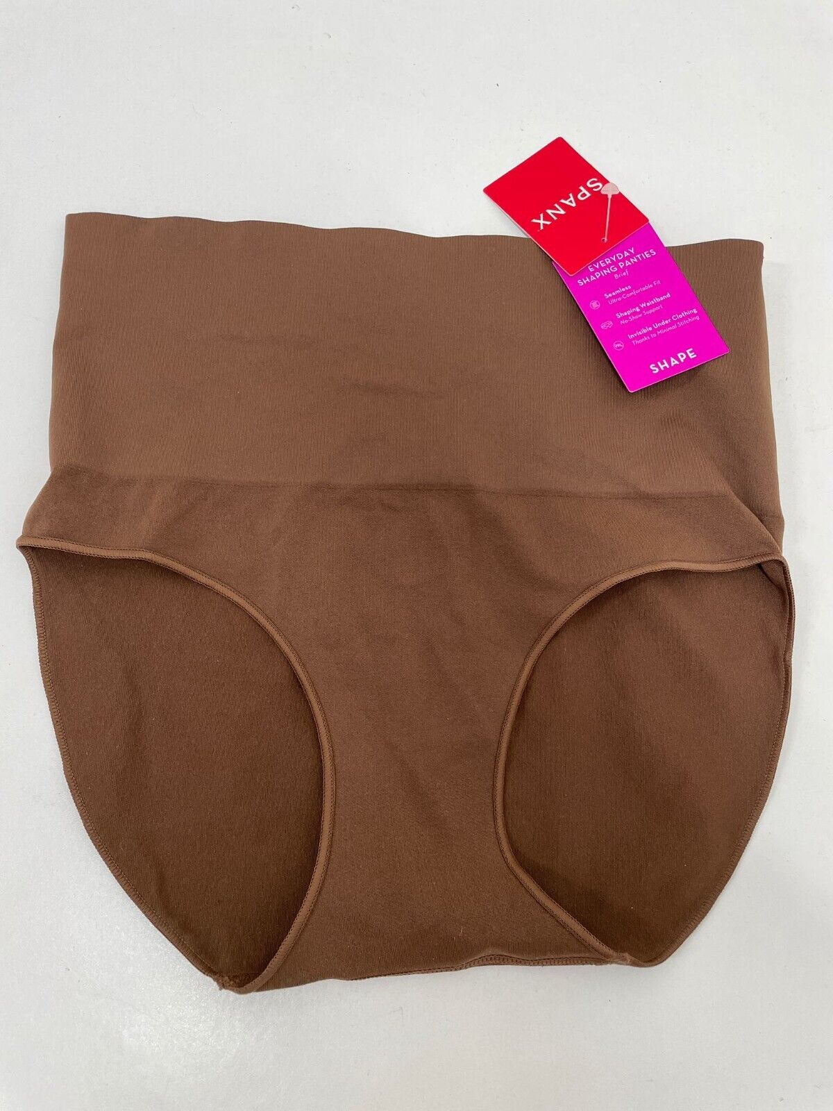 SPANX Womens M Everyday Shaping Brief SS0715 Seamless Naked 4.0 Panty Brown