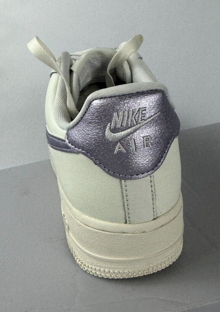 Nike Womens 9 Air Force 1 Low Top Sail Oxygen Purple Sneaker DV7470-100