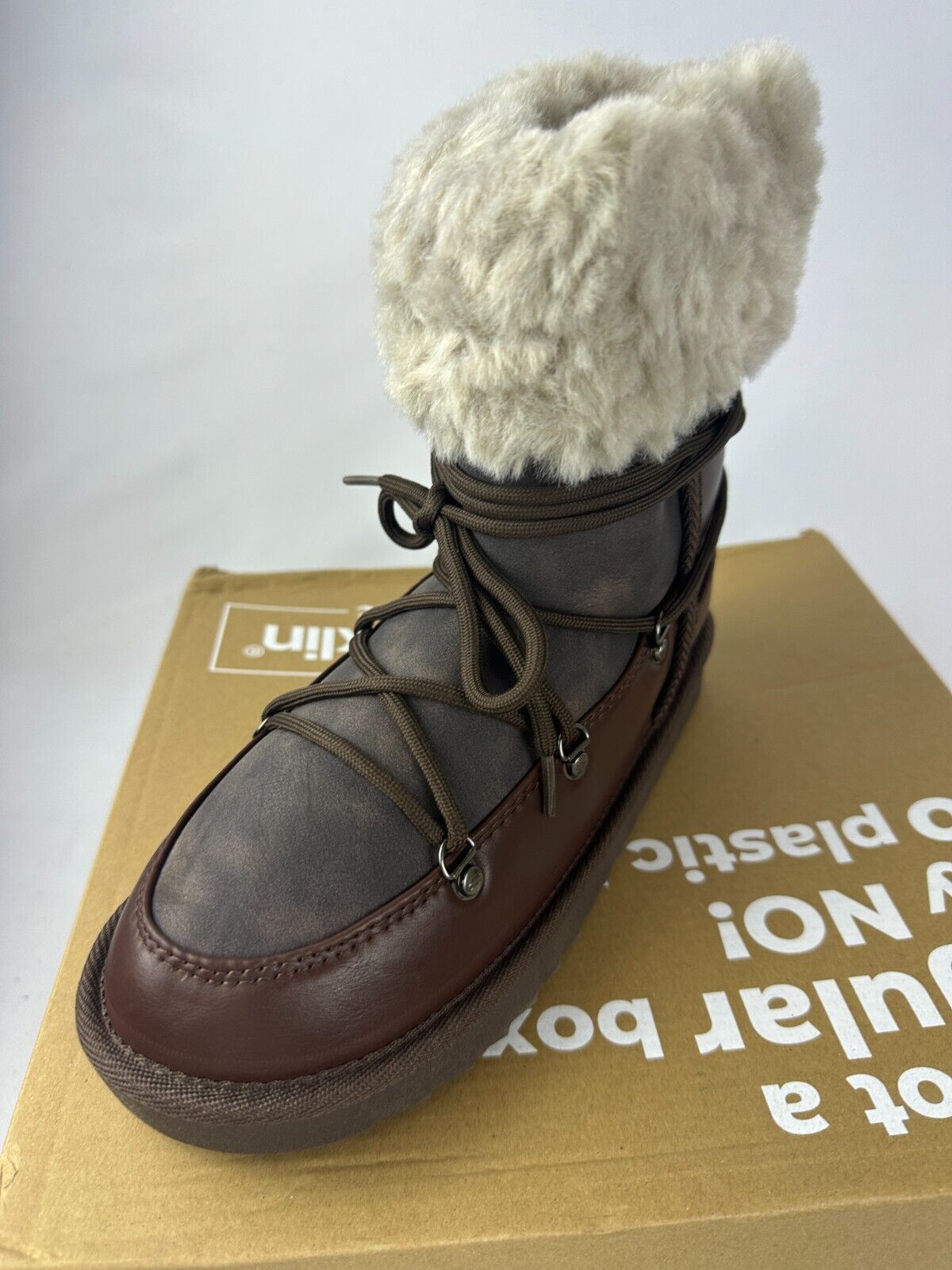D Franklin Womens 38 Napatec Plush Brown Sherpa Eskimo Nordic TRK Boots MIK18173