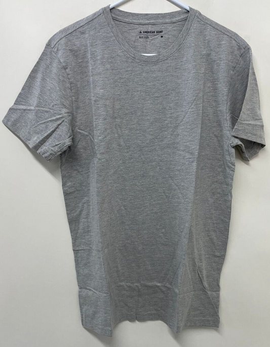 American Giant Mens M Classic Cotton Crew Neck T Shirt Athletic Heather Gray Tee