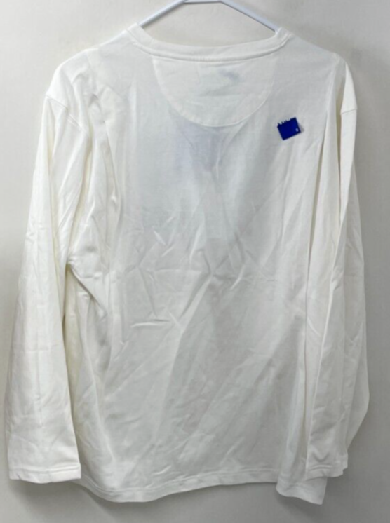 Zara Women's S-M Ader Error Graphic T-Shirt Ecru Long Sleeve T Shirt 0085/017