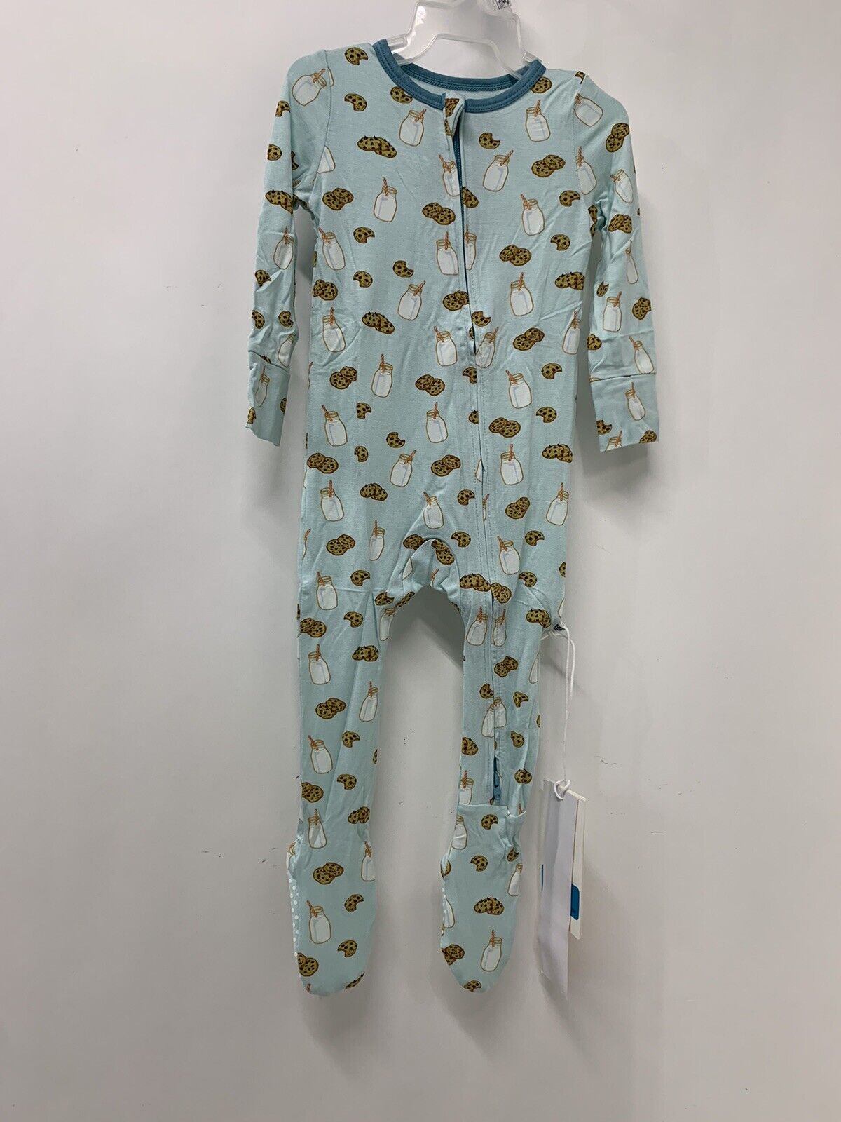 Free Birdees Baby 6-12 Footie Pajama One Piece Milk And Cookies Long Sleeve PJ