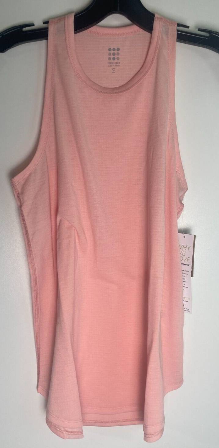 Title Nine Women's S Notton Racerback Tank Top Peach Pink Relaxed Fit 430977